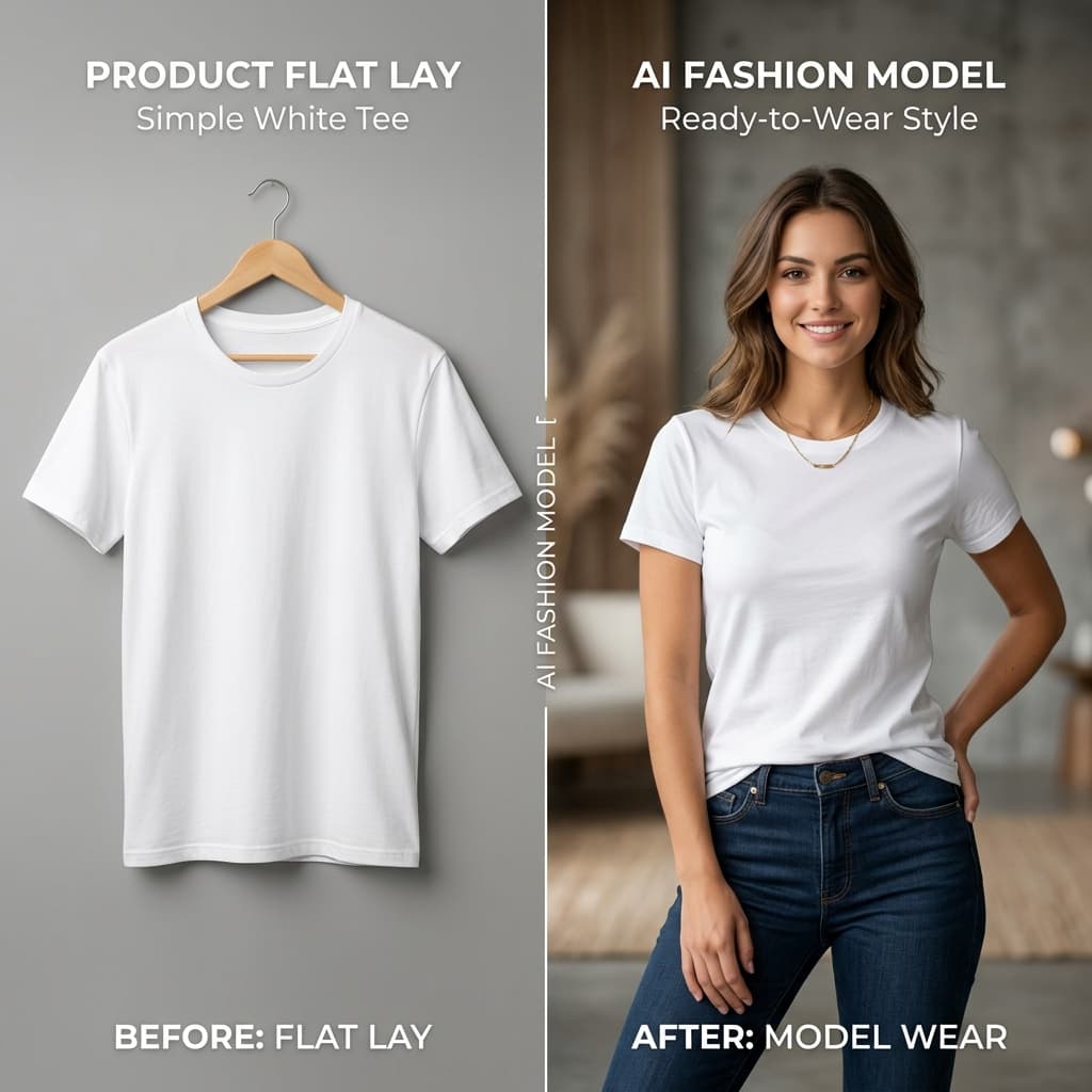 Before and After - AI Fashion Model